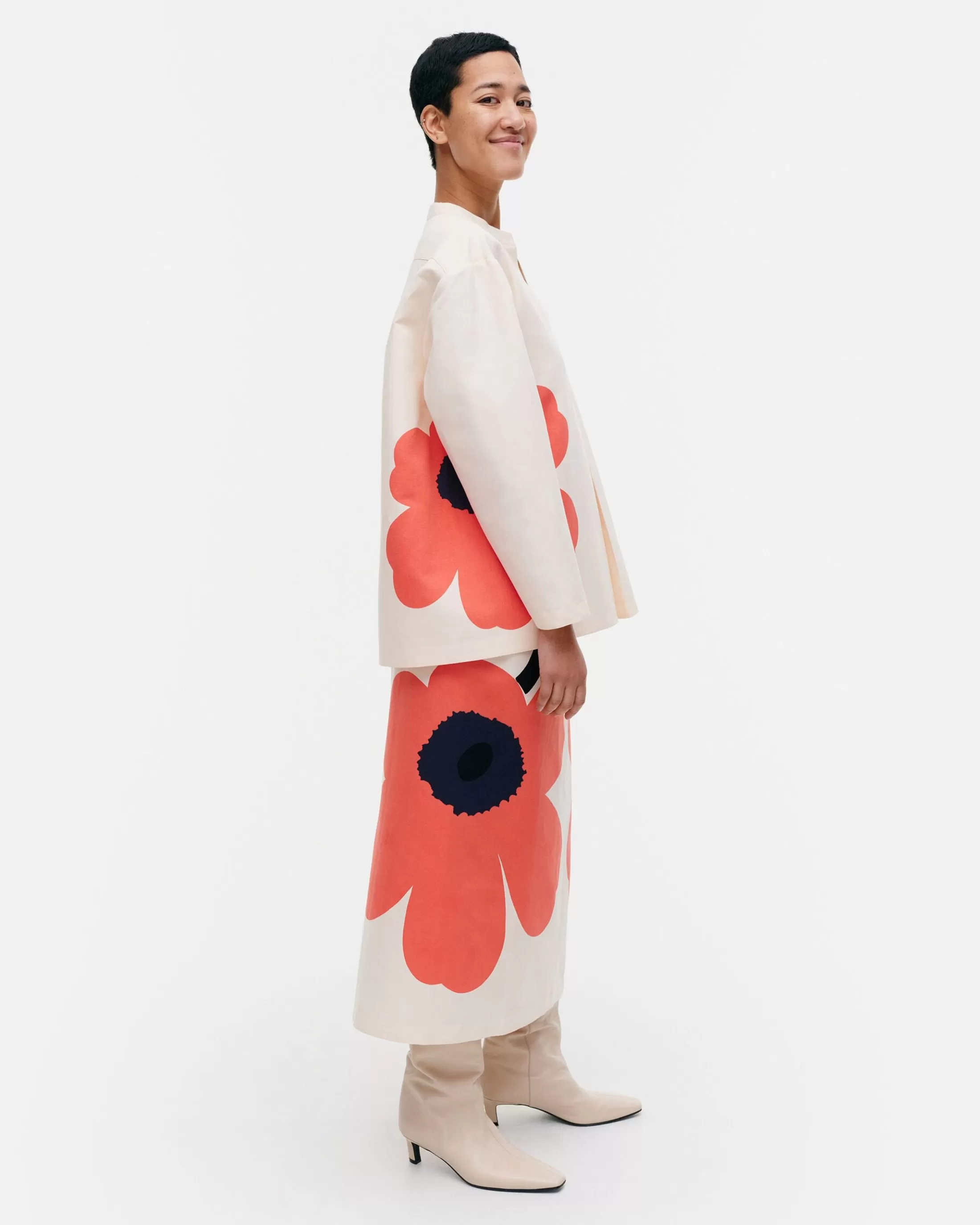 Marimekko Kerran Heijastus Unikko Puuvillapellavapaita Store