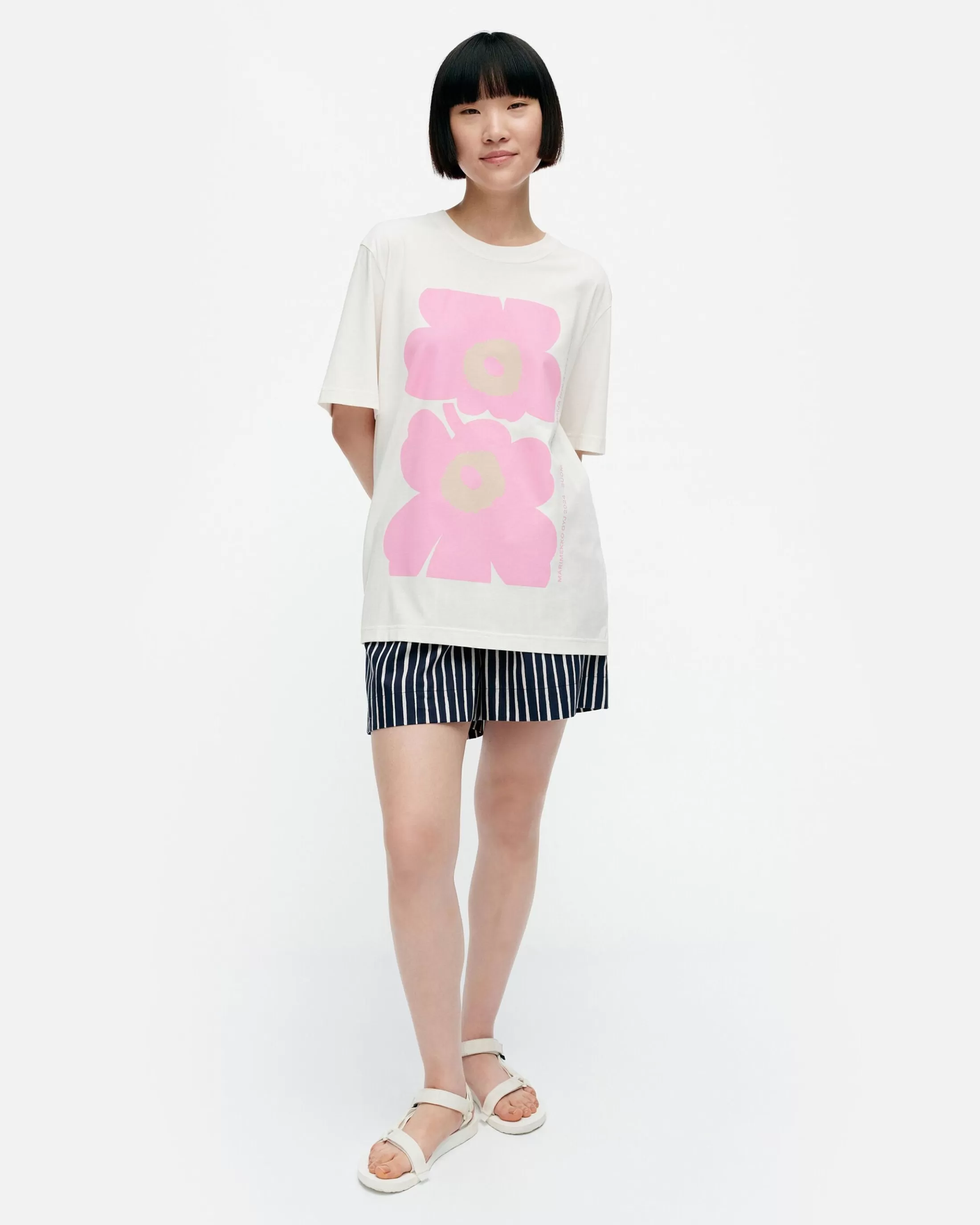 Marimekko Kioski Embla Unikko Placement T-Paita Best Sale