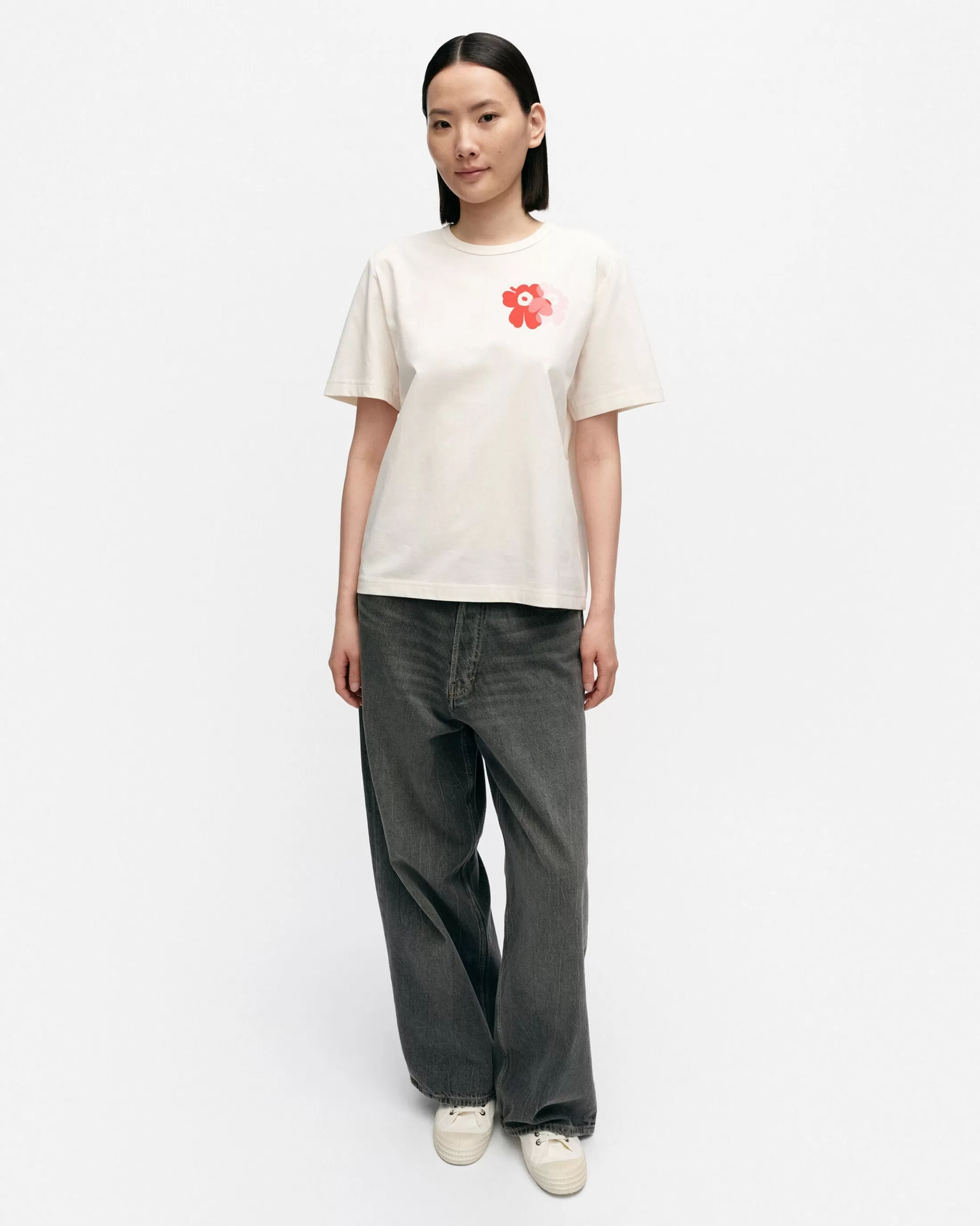 Marimekko Kioski Erna Lempi Unikko Placement T-Paita Sale