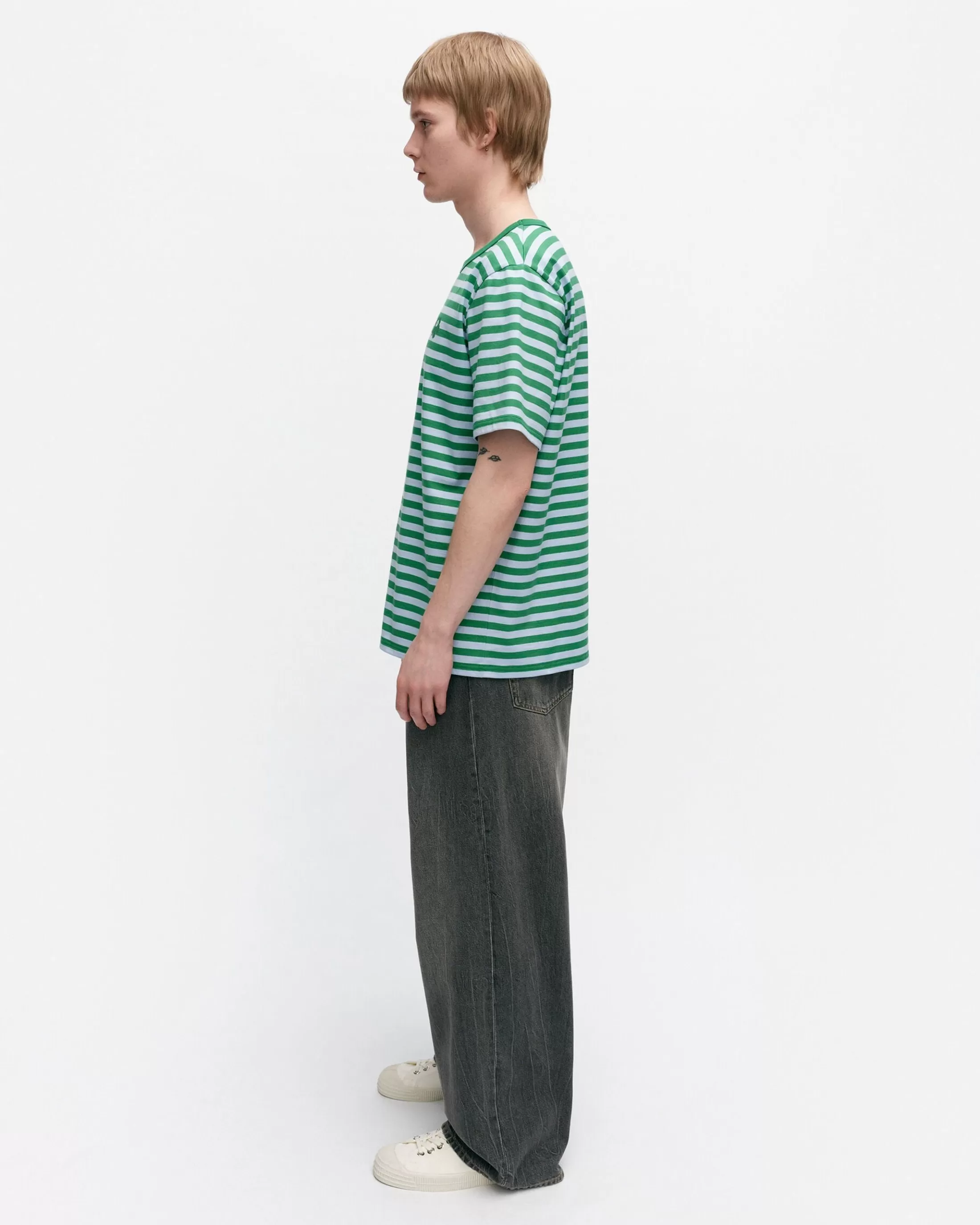 Marimekko Kioski Tasaraita Menu00B4S Shortsleeve T-Paita Best