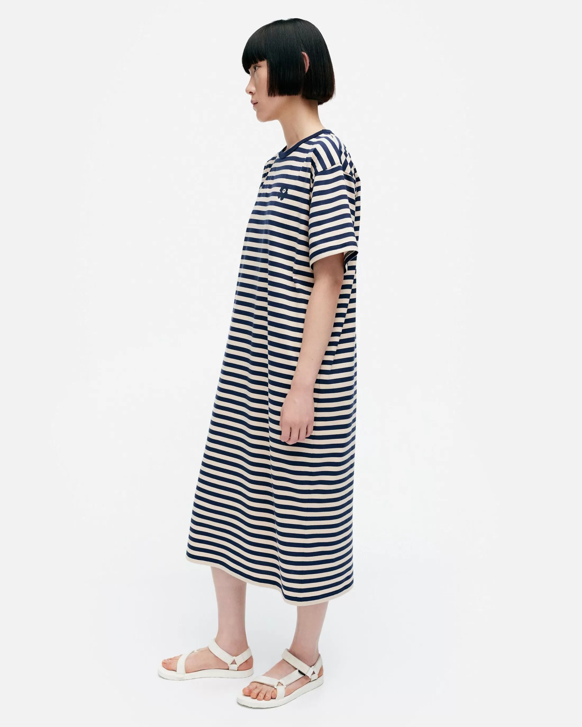 Marimekko Kioski Tasaraita Oversized Trikoomekko Best Sale