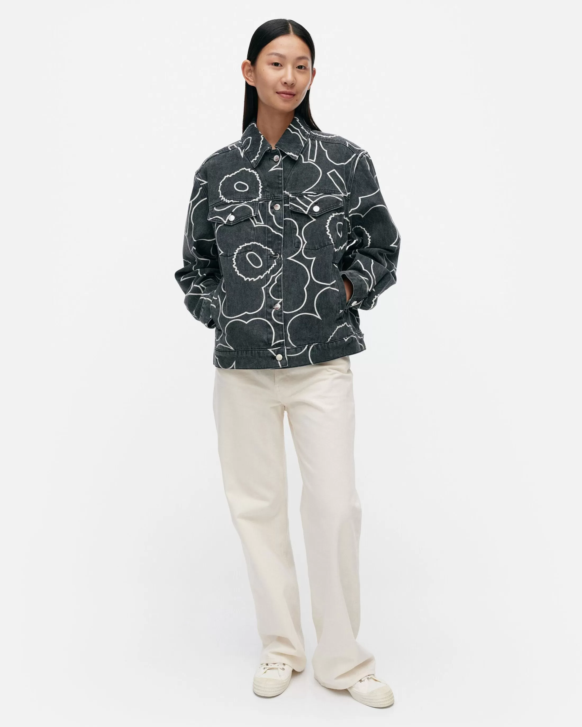 Marimekko Kioski Ystu00E4Vyys Pieni Piirto Unikko 2 Farkkutakki Online