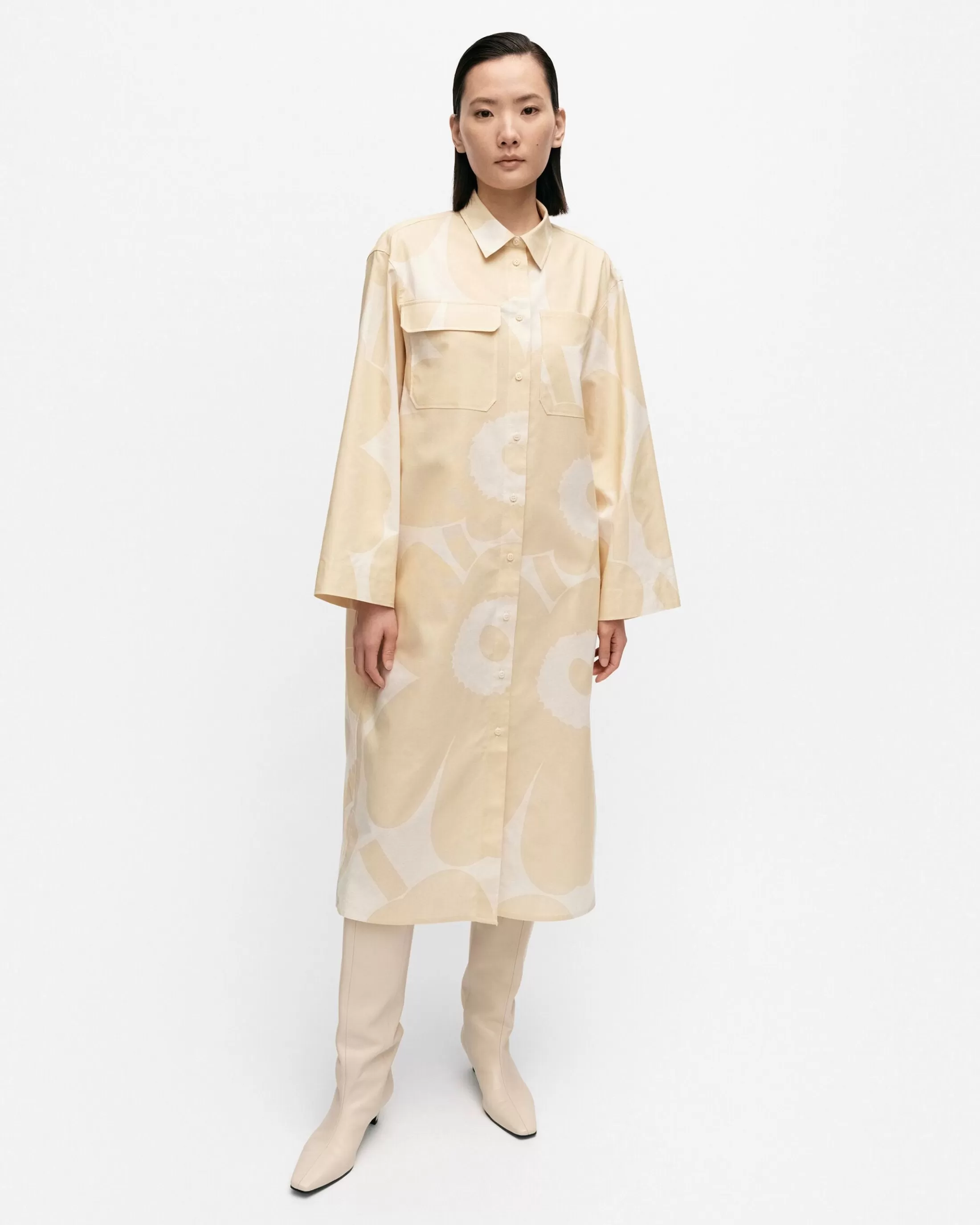 Marimekko Monokromi Unikko Puuvillamekko Cheap