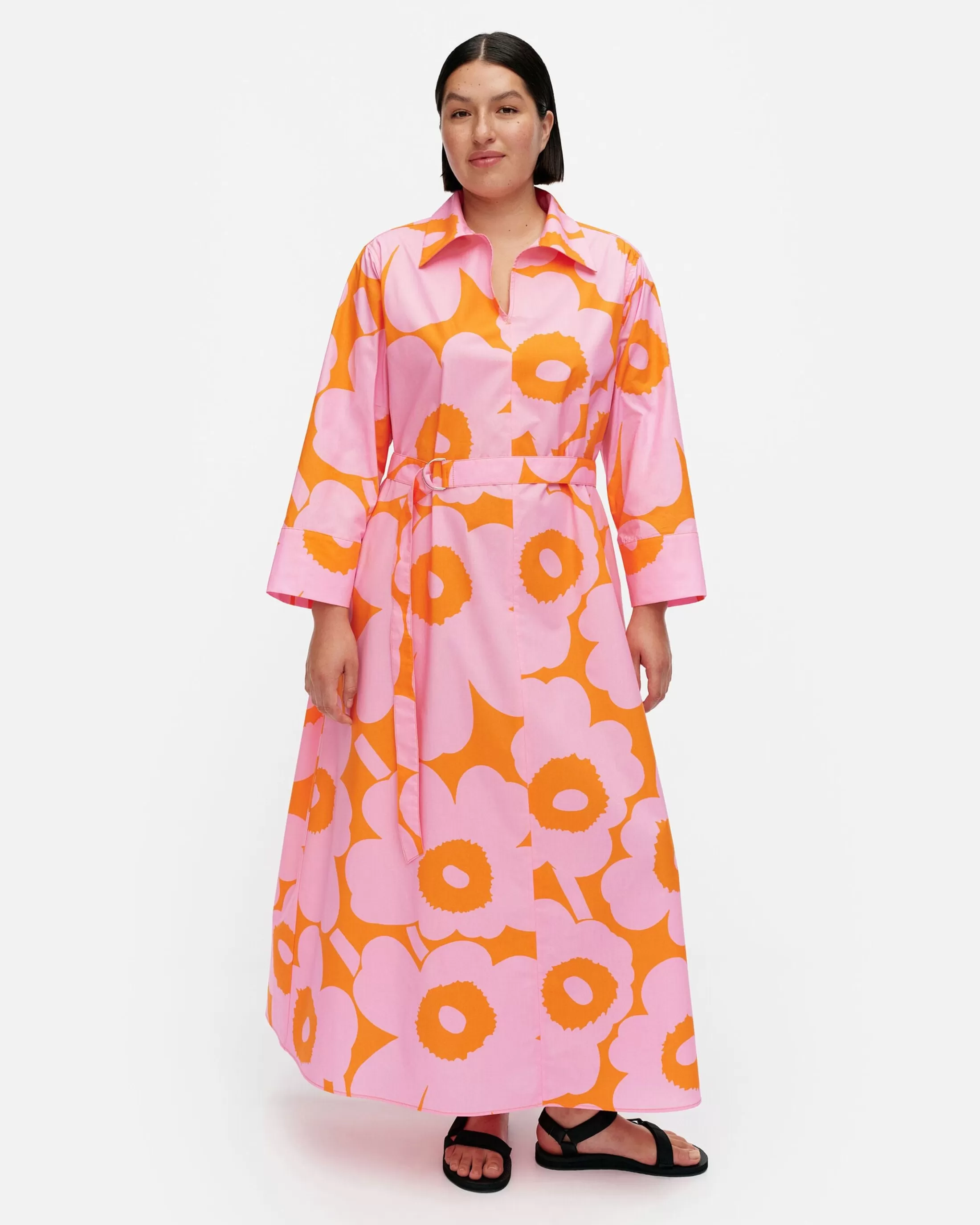 Marimekko Perenna Unikko Puuvillapopliinimekko Clearance