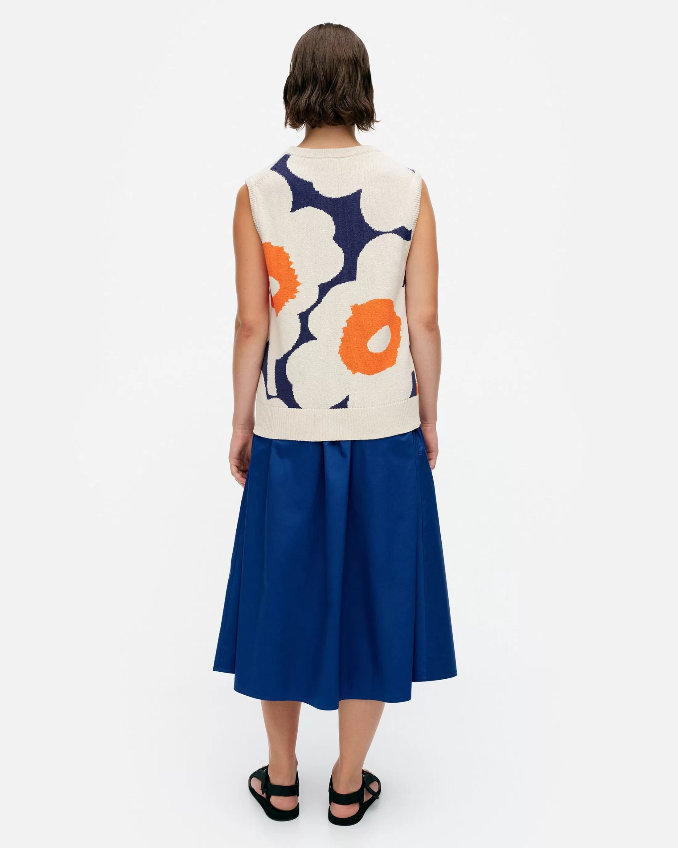 Marimekko Pioneeri Unikko Puuvillaneuleliivi New