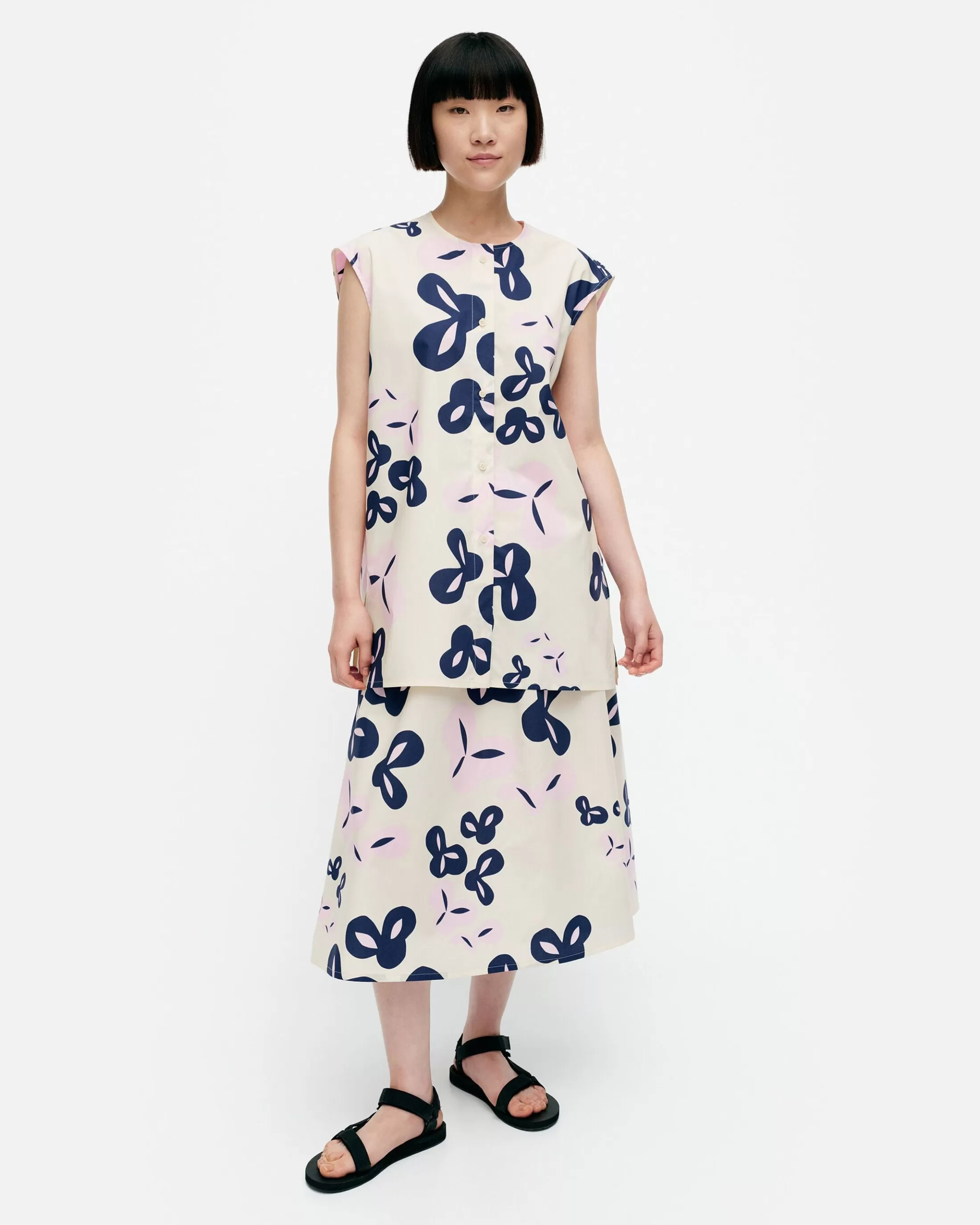 Marimekko Pudas Poiminto Puuvillapopliinitunika Discount