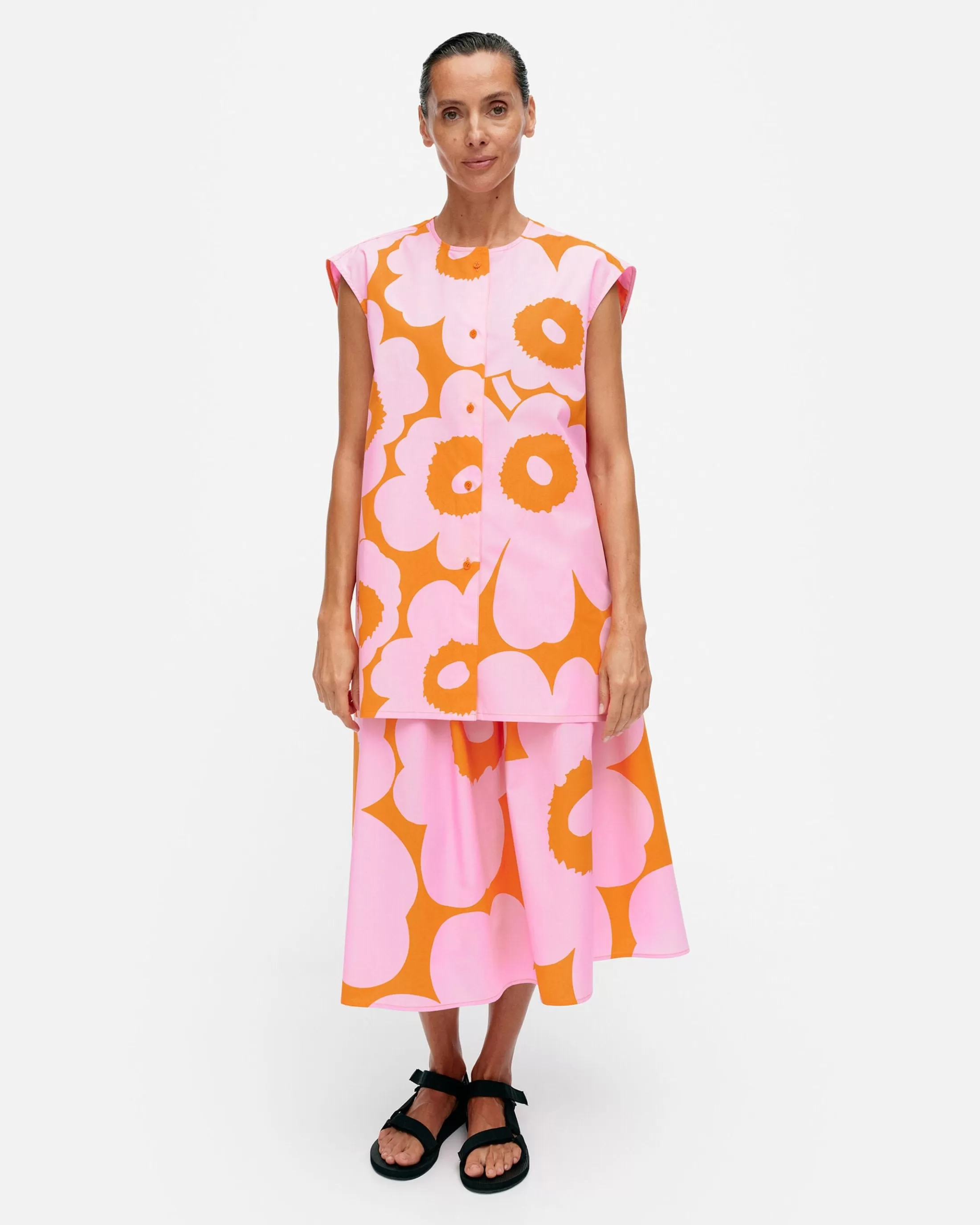 Marimekko Pudas Unikko Puuvillapopliinitunika Shop