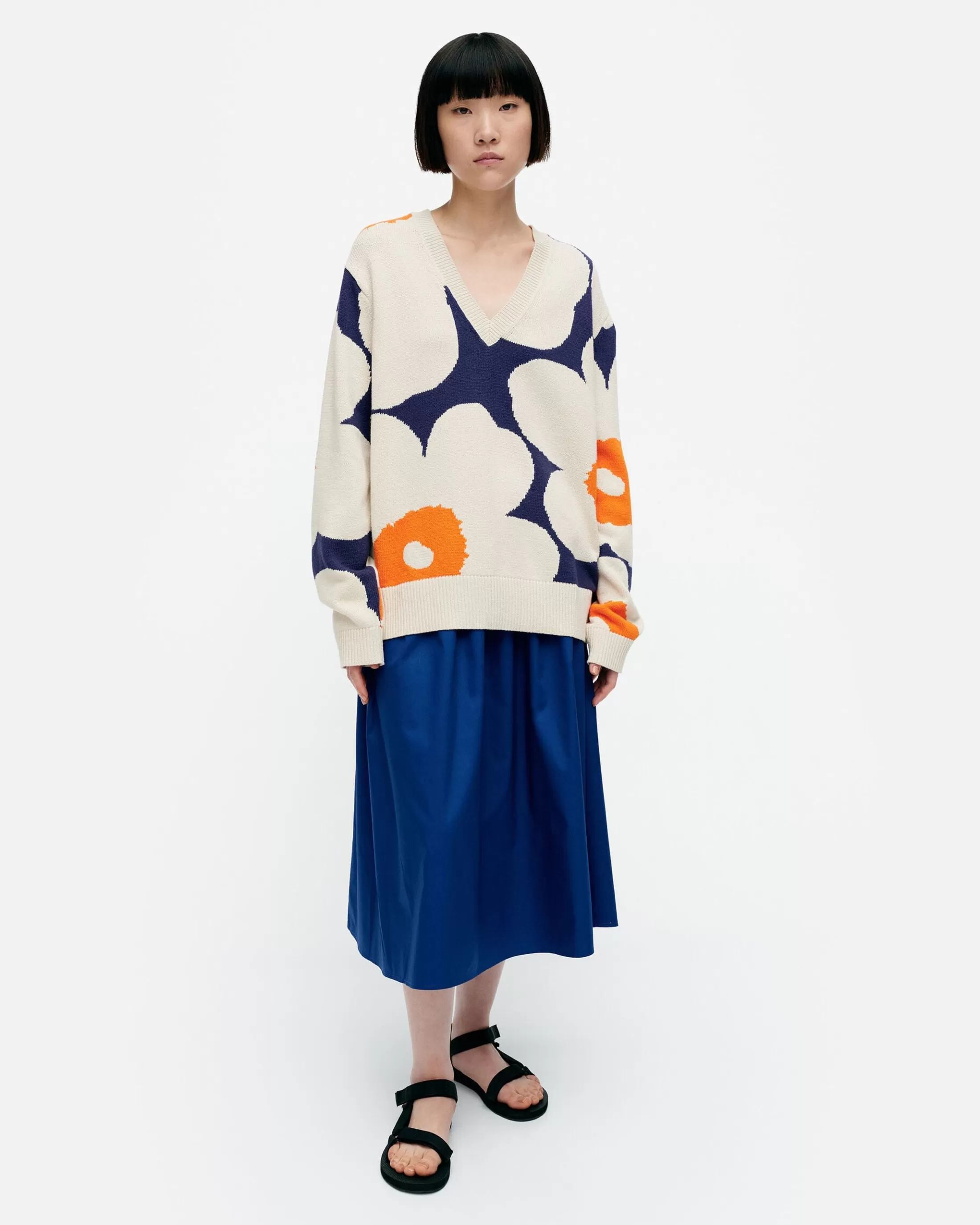 Marimekko Pu00E4Ivu00E4 Unikko Puuvillaneulepusero Shop