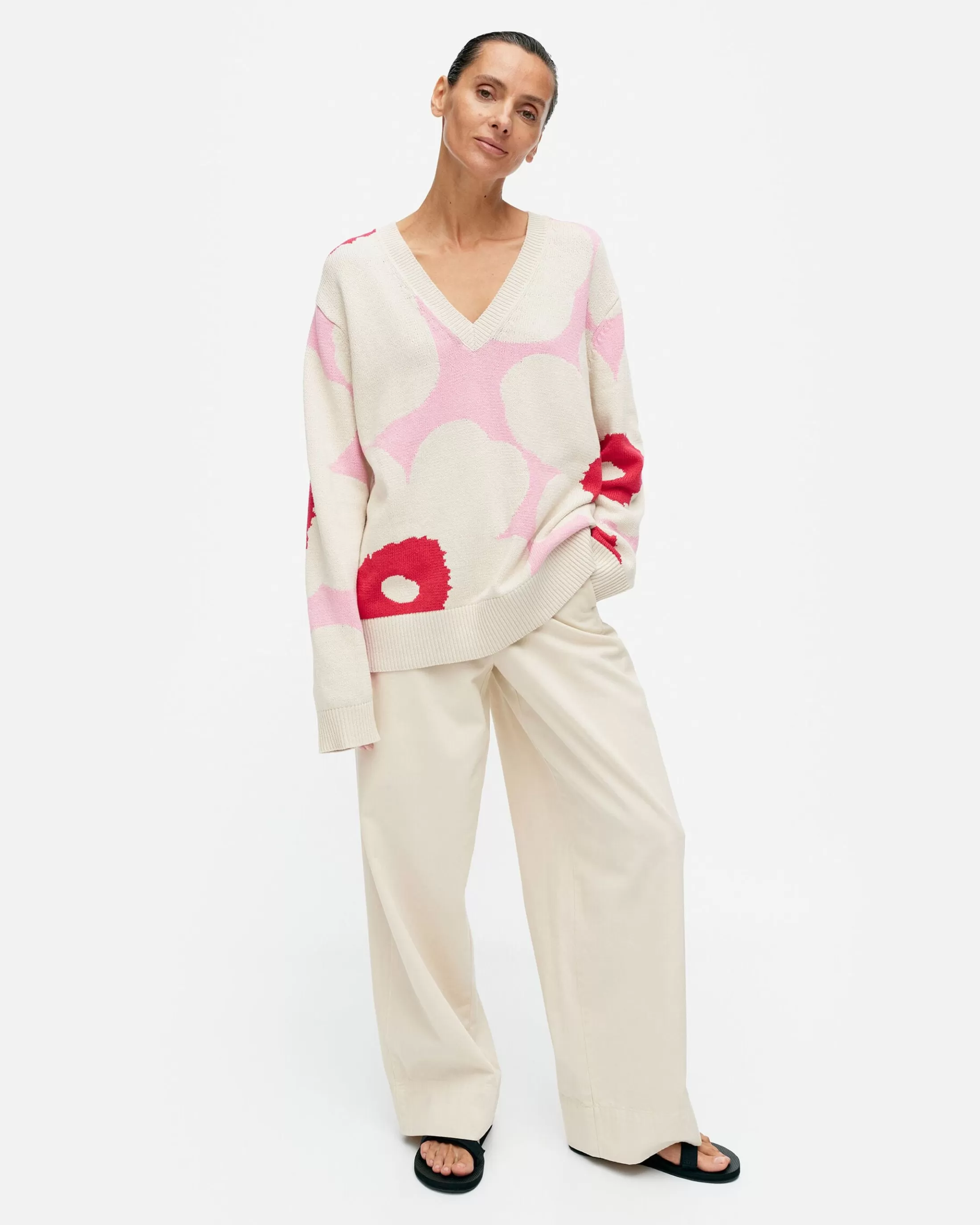 Marimekko Pu00E4Ivu00E4 Unikko Puuvillaneulepusero Outlet