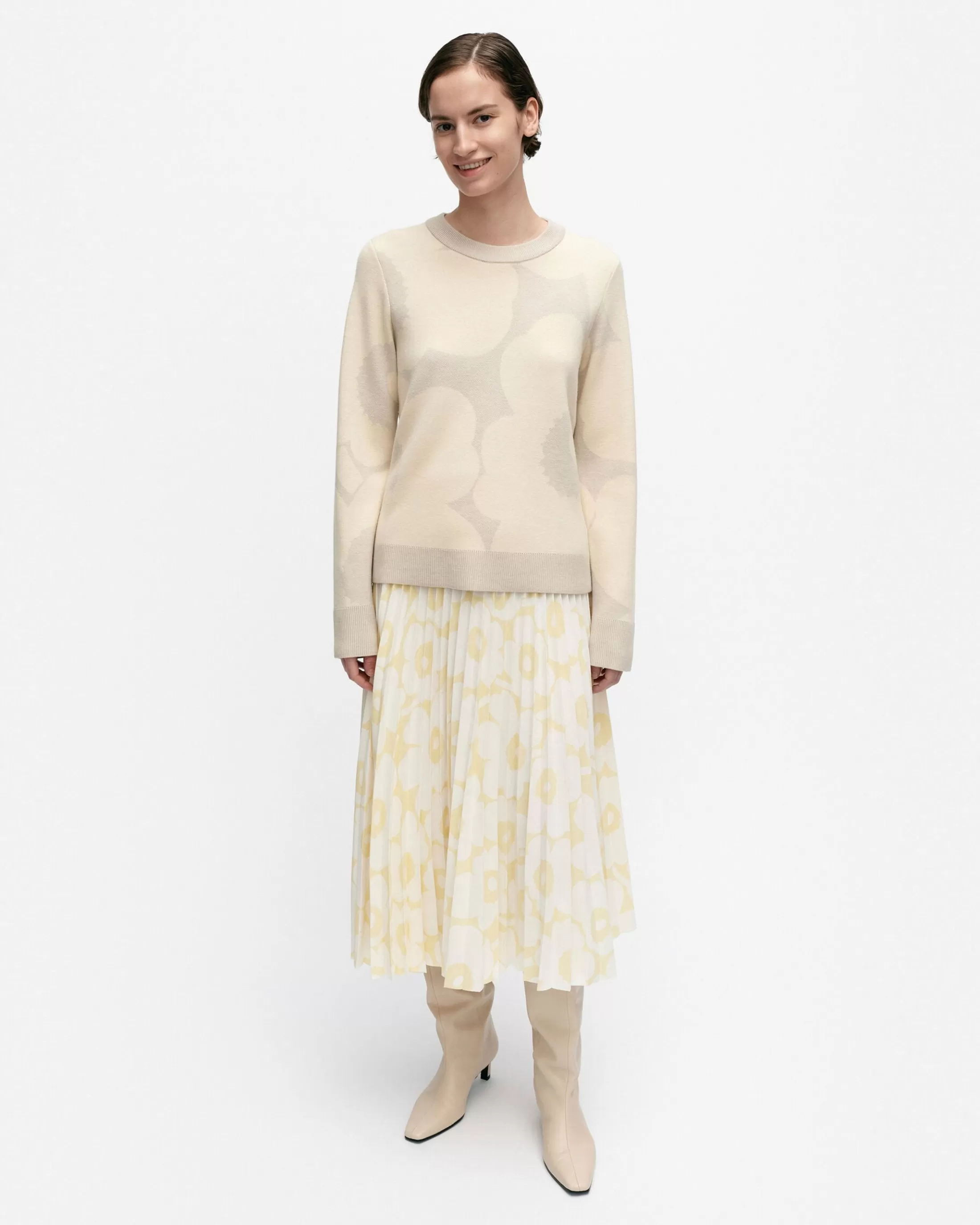 Marimekko Tahti Ii Unikko Villaneulepusero New